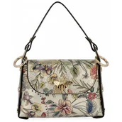 Torebki damskie - Modna Torebka Skórzana Włoska Listonoszka 845-B Złota - miniaturka - grafika 1