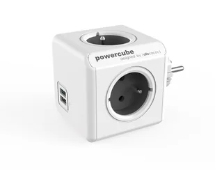 PowerCube Original 4 gniazda 2x USB szary - Listwy zasilające - miniaturka - grafika 1