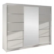 Szafy - Szafa trzydrzwiowa przesuwna Derby VI 200 cm półki - miniaturka - grafika 1