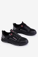 Sneakersy damskie - Damskie Niskie Sneakersy Cross Jeans LL2R4012C Czarne-40 - miniaturka - grafika 1