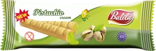 RURKI KUKURYDZIANE NADZIEWANE KREMEM O SMAKU PISTACJOWYM BEZGLUTENOWE 18 g - BALILA - Zdrowa żywność - miniaturka - grafika 1