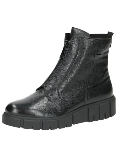 CAPRICE Buty damskie Boot Flat 9-25352-43 półdługie kozaki, Czarna papka, 37 EU