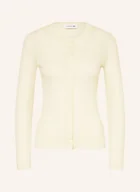 Swetry damskie - Lacoste Kardigan weiss - miniaturka - grafika 1