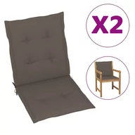 Poduszki ogrodowe - vidaXL Poduszki na krzesła ogrodowe, 2 szt., taupe, 100x50x3 cm - miniaturka - grafika 1