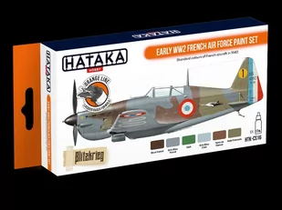 Hataka Hobby, zestaw farb modelarskich, Orange Line, HTK-CS16 Early WW2 French Air Force paint set, 6 x 17ml - Modele do sklejania - miniaturka - grafika 1