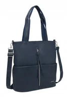 Torebki damskie - Stylowa Torebka Damska Shopper Granatowa Format A4 LUIGISANTO V0427-4 Blue - miniaturka - grafika 1