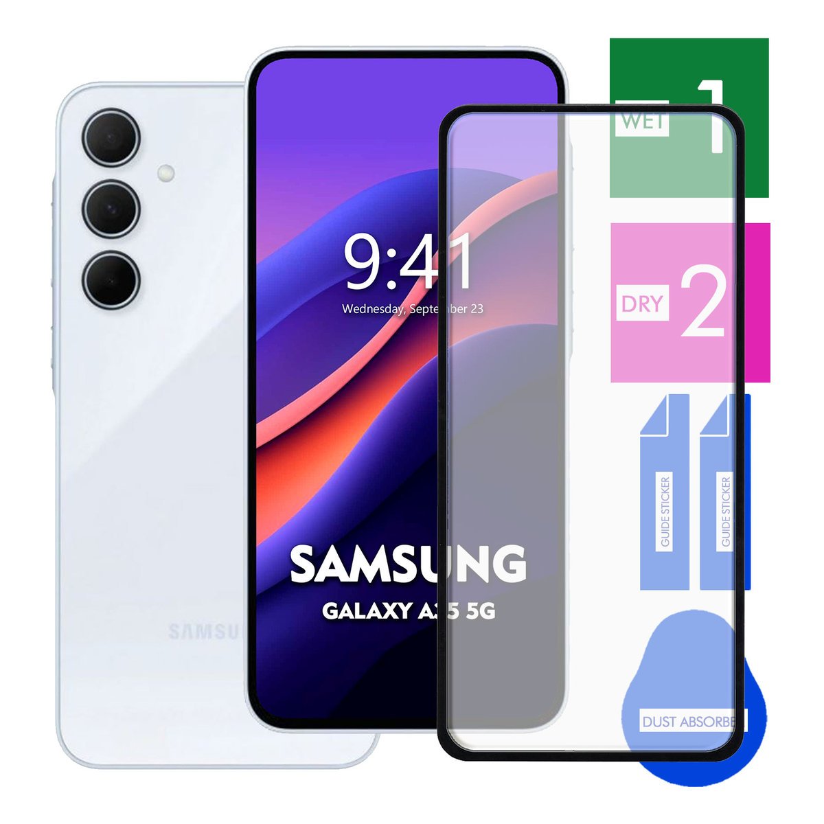 SZKŁO HARTOWANE DO SAMSUNG GALAXY A35 5G NA TELEFON PEŁNE CAŁY EKRAN 9H 5D