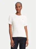 Swetry damskie - Tommy Hilfiger Sweter WW0WW45656 Écru Regular Fit - miniaturka - grafika 1