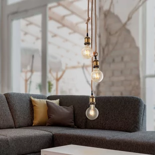 Näve Lampa wisząca Ontario, lina konopna, 3-punktowa - Lampy sufitowe - miniaturka - grafika 1