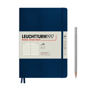 Notatnik Leuchtturm1917 Medium A5, miękka oprawa, linie, granatowy - Notesy i bloczki - miniaturka - grafika 1