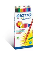 Przybory szkolne - Ateneum Kredki ołówkowe Elios triangular 12 kolorów GIOTTO - miniaturka - grafika 1