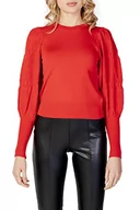 Swetry damskie - ONLY Onlmelita L/S O-Neck KNT Noos sweter damski, czerwony (high risk red), XL - miniaturka - grafika 1