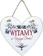 Dewocjonalia - Tabliczka drewniana - Witamy w Naszym Domu! - serce - miniaturka - grafika 1