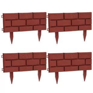 Płotki ogrodowe 4 sztuki imitacja cegły C22951850 - Pozostałe ozdoby ogrodowe - miniaturka - grafika 1