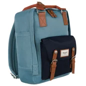 Torby na laptopy - Miejski plecak w błękitnym kolorze z miejscem na laptopa - Himawari - miniaturka - grafika 1