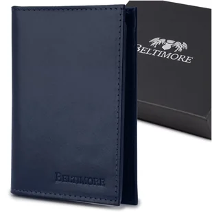 Etui na dokumenty karty granatowe skórzane slim Beltimore G95 granatowy - Etui na klucze - miniaturka - grafika 1