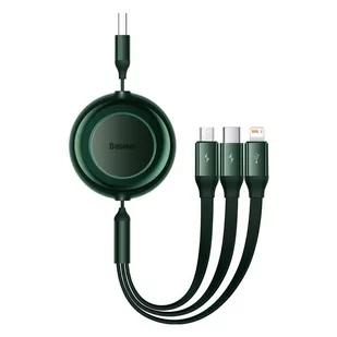 Baseus Bright Mirror 2 | Kabel z regulacją długości USB - Micro, USB-C, Lightning do iPhone 3.5A - Kable - miniaturka - grafika 1