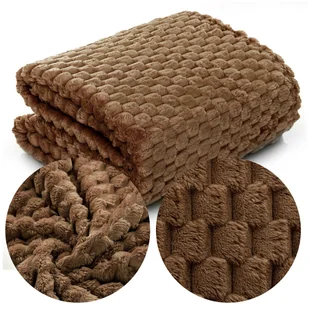 Koc 200 x 220 Mikrofibra Tłoczona Jorge Plastry 09 - Koce - miniaturka - grafika 1