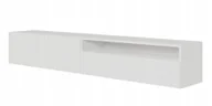 Szafki RTV - Szafka Rtv Veldio podwieszana z wnęką 175 cm Biała Selsey Design - miniaturka - grafika 1
