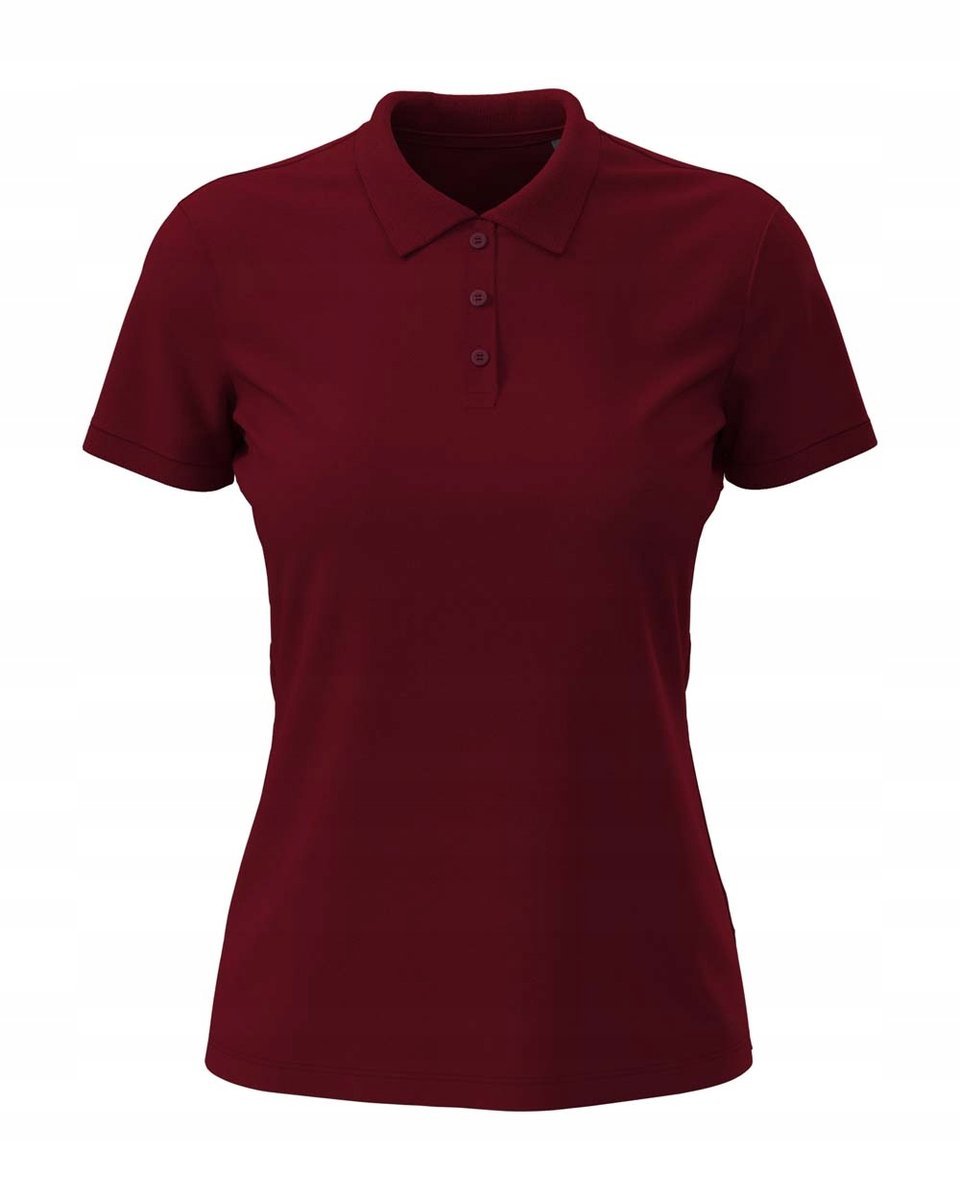 Koszulka damska polo T-shirt bawełniany Polówka Stedman ST9160 Bordeaux S