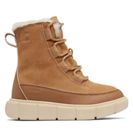 Buty dla dziewczynek - Śniegowce Sorel Youth Explorer III Lace Wp 2088512253 Brązowy - miniaturka - grafika 1