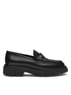 Półbuty damskie - Gino Rossi Loafersy GRACE-I23-26372PE Czarny - miniaturka - grafika 1