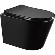 Miski WC - Miska WC Rimless z deską wolnoopadającą slim MEXEN Rico, czarna matowa - miniaturka - grafika 1