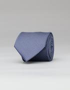 Krawaty i muchy męskie - krawat classico niebieski mikrowzór 0006 - miniaturka - grafika 1