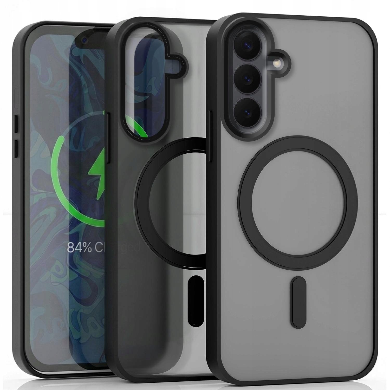 Hello Case Etui Do Magsafe Do Samsung Galaxy S26 Matowe, Czarne, Ochronne, Plecki
