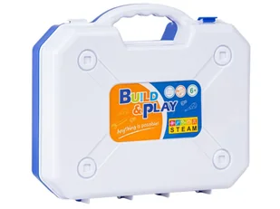 Kolorowe Klocki Konstrukcyjne 179 El. Pojazdy, Wieża, Motocykl, Auto, Odrzutowiec, Samolot Do Rozkręcania I Skręcania 10w1 - Klocki - miniaturka - grafika 5