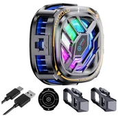 Pozostałe akcesoria do telefonów - Wentylator radiator do chłodzenia telefonu smartfona chłodzenie magnetyczne - miniaturka - grafika 1