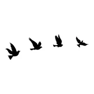 Naklejki na ścianę - Metalowa dekoracja ścienna 18x20 cm Birds – Wallity - miniaturka - grafika 1
