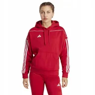 Bluzy damskie - Bluza adidas TIRO 23 SW Hoody HS7234 czerwony XL - miniaturka - grafika 1