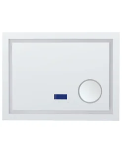 Lustro ścienne LED z głośnikiem Bluetooth 60 x 80 cm srebrne THAIX - Lustra Lustro ścienne LED z głośnikiem Bluetooth 60 x 80 cm srebrne THAIX - Lustra - miniaturka - grafika 1