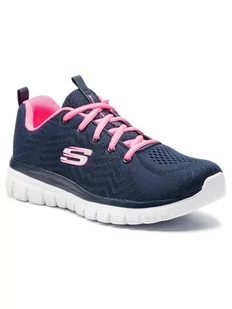 Skechers Buty Get Connected 12615/NVHP Navy/Hot Pink - Buty sportowe damskie - miniaturka - grafika 1