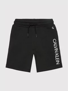 Spodnie i spodenki dla dziewczynek - Calvin Klein Jeans Szorty sportowe Institutional Logo IB0IB00796 Czarny Regular Fit - grafika 1