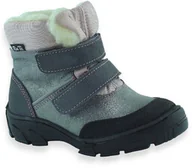 Buty dla dziewczynek - Dziewczęce śniegowce skórzane z membraną RenTex Renbut 22-3375-0470 Popiel Róż - miniaturka - grafika 1