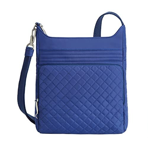 Travelon Anti-Theft Boho Północ/Południe Crossbody, Lush Blue, Lush Blue, Bujny niebieski