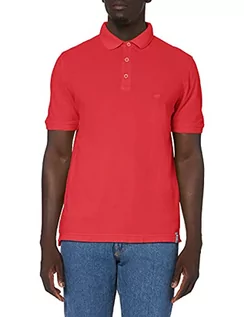 Koszulki męskie - camel active Męska koszulka polo 4094613P09 z rękawami, czerwony (Red Los 44), 6XL - grafika 1