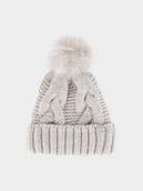 Czapki damskie - 4F Czapka zimowa damska - biała S - miniaturka - grafika 1