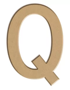 Litera płaska Q z MDF H: 10 cm - Dekoratorstwo - miniaturka - grafika 1
