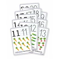 Edukacja przedszkolna - LearnHow Plansze eukacyjne A4 - Cyfry 11-20 10 kart - miniaturka - grafika 1
