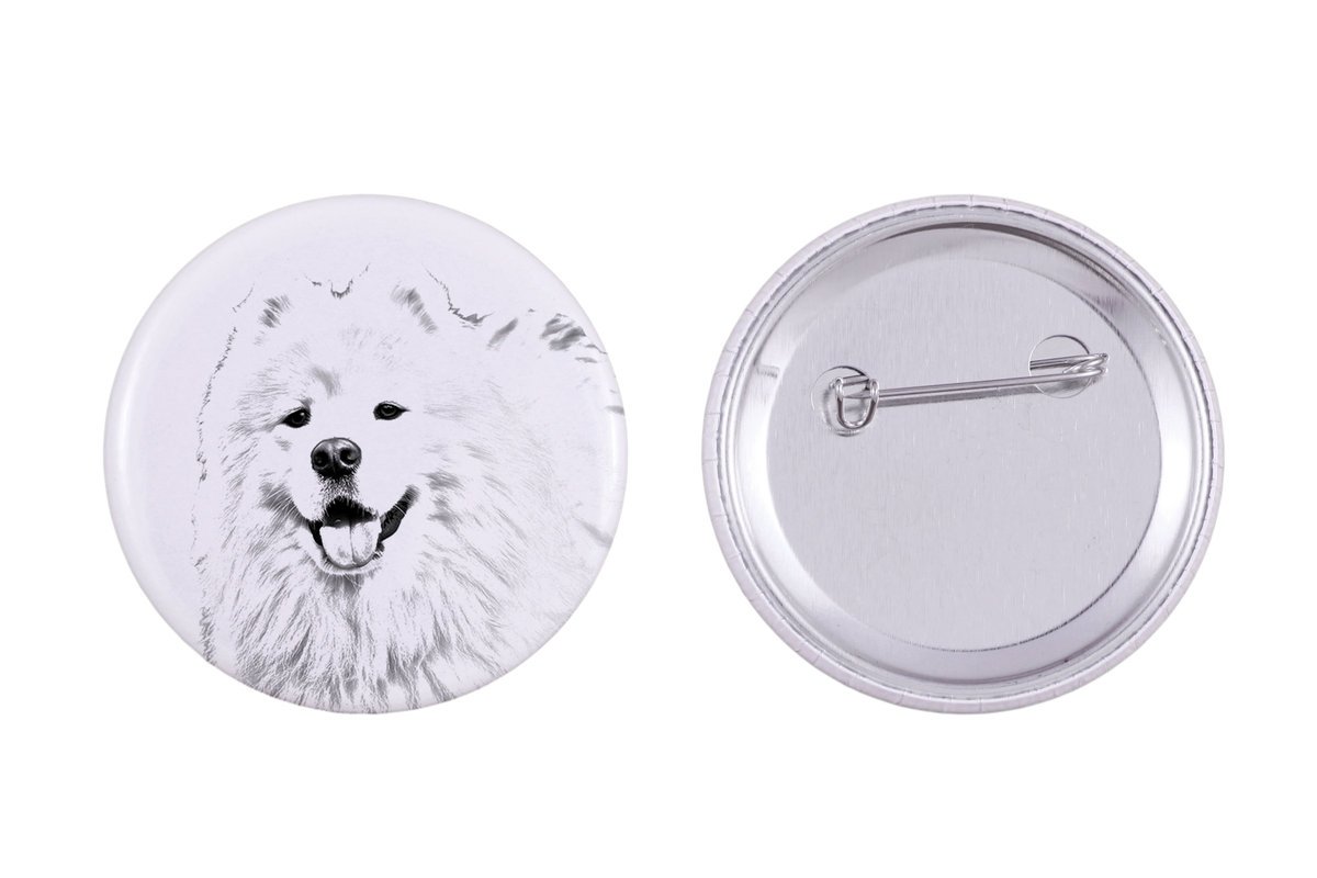 Samojed, Samoyed, Samojedskaja - przypinka z twoim psem, dodaj własne foto, marka Art-Dog