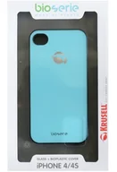 Etui i futerały do telefonów - Cover szkło + plastik niebieski dla Apple iPhone 4/4S - miniaturka - grafika 1