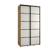 Szafy - Szafa przesuwna wysoka Davos 4 130 gł. 60 artisan + biały + czarny / Abiks Meble - miniaturka - grafika 1