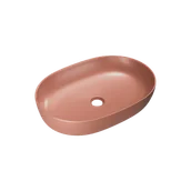 Umywalki - Excellent Jima umywalka nablatowa 61x41 cm owalna, terracotta mat - miniaturka - grafika 1