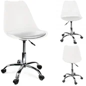 Fotele i krzesła biurowe - KRZESŁO biurowe na kółkach obrotowe do biurka - miniaturka - grafika 1