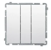 Wyłączniki światła i elektryczne - Simon SA BASIC Łacznik potrójny (moduł) 10AX 250V, szybkozłącza, biały - miniaturka - grafika 1