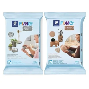 2 glinki polimerowe Fimo Air Effect 350 g Granit + Drewno - Masy plastyczne - miniaturka - grafika 1