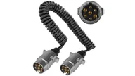Przewody elektryczne - Przewód spiralny QLY-s kabel do przyczepy zakończony metalowymi wtykami 7-pin 12V 5m - miniaturka - grafika 1